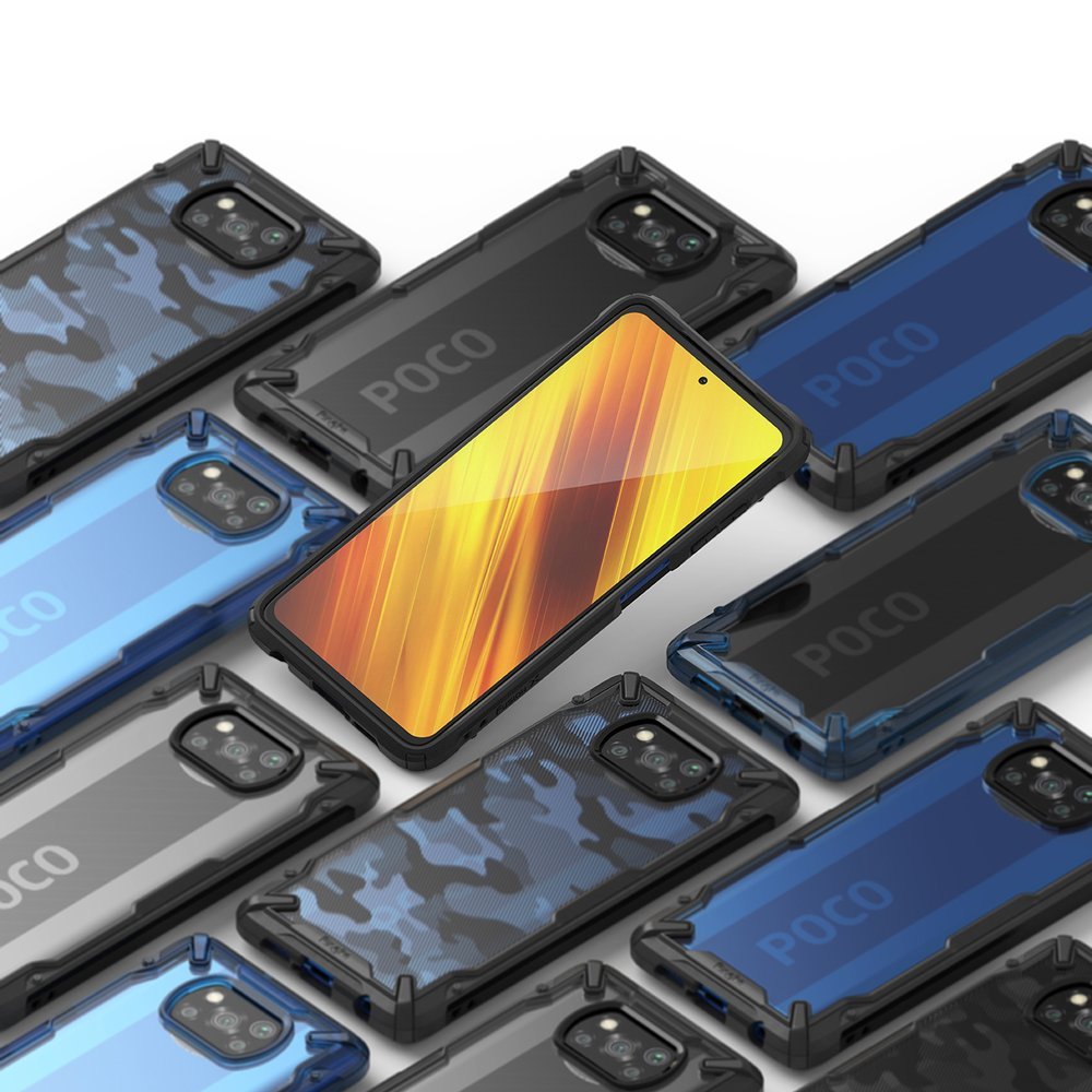 Противоударен Хибриден Калъф за Xiaomi Poco X3, Ringke Fusion X Camo Case, Черен (4)