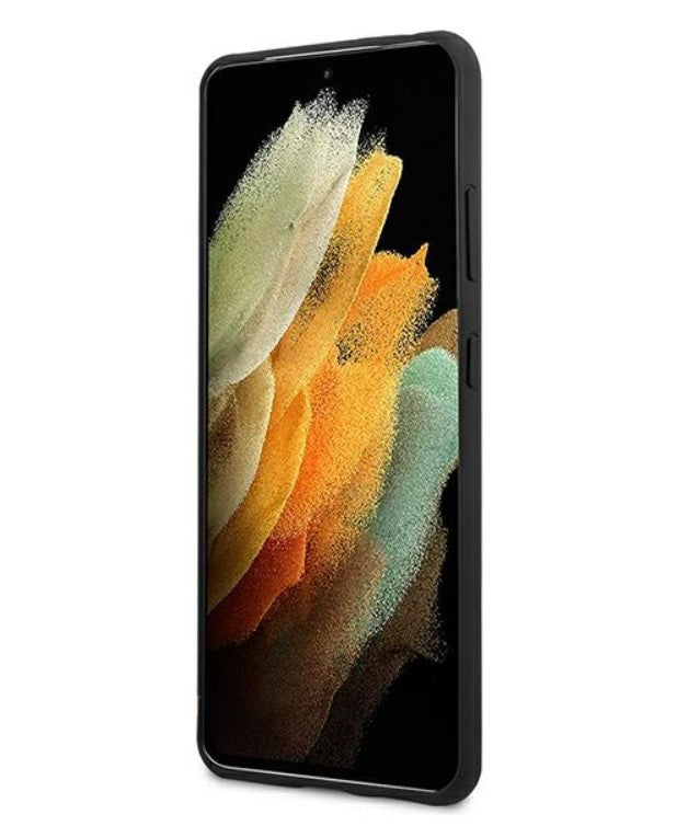 Луксозен Калъф за Samsung S21 Ultra, Karl Lagerfeld Saffiano Ikonik TPU Case, Черен (4)