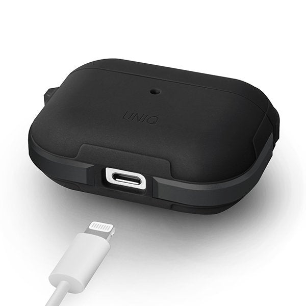 Противоударен Силиконов Калъф за Apple AirPods Pro, Uniq Valencia Case, Черен (6)