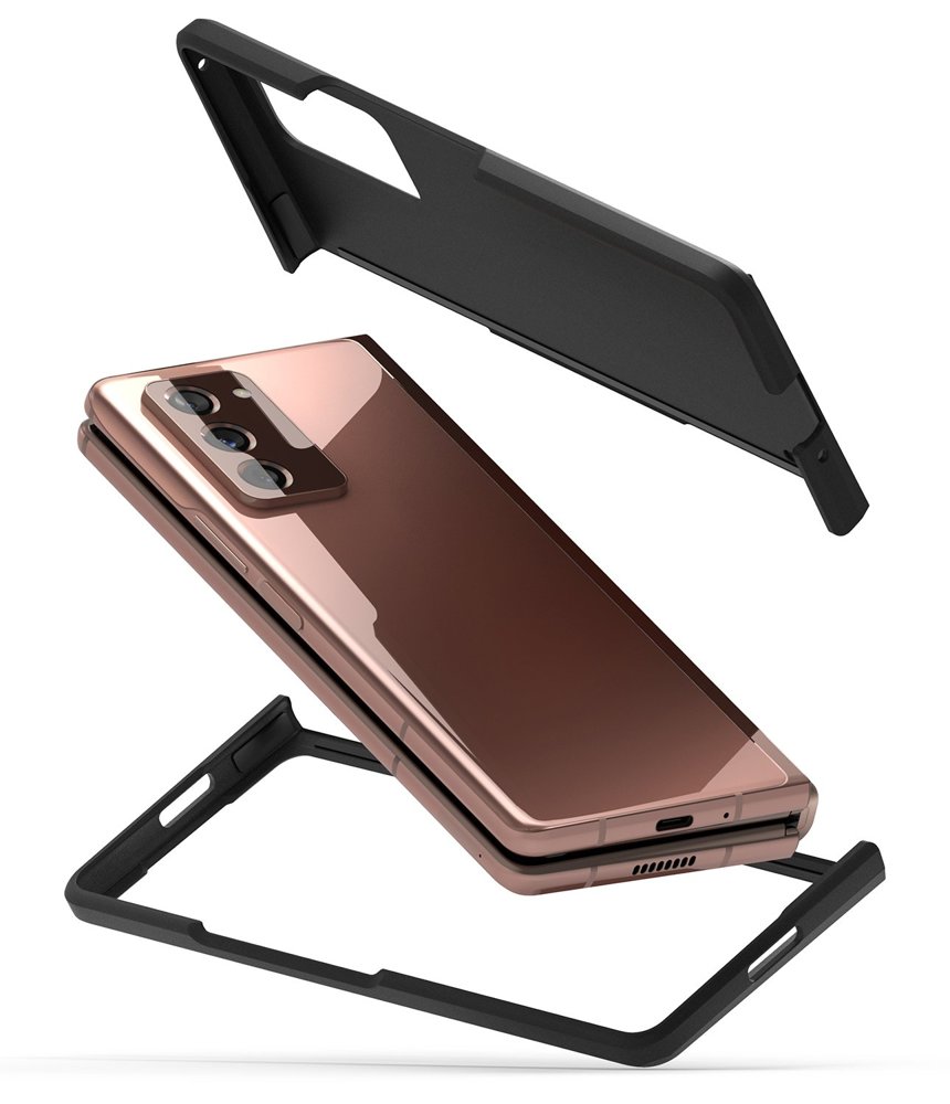 Противоударен Калъф за Samsung Z Fold 2, Ringke PC Case, Черен