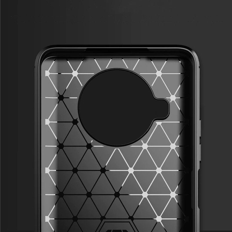 Противоударен Силиконов Калъф за Xiaomi Mi 10T Lite, Forcell Carbon Case, Черен (4)