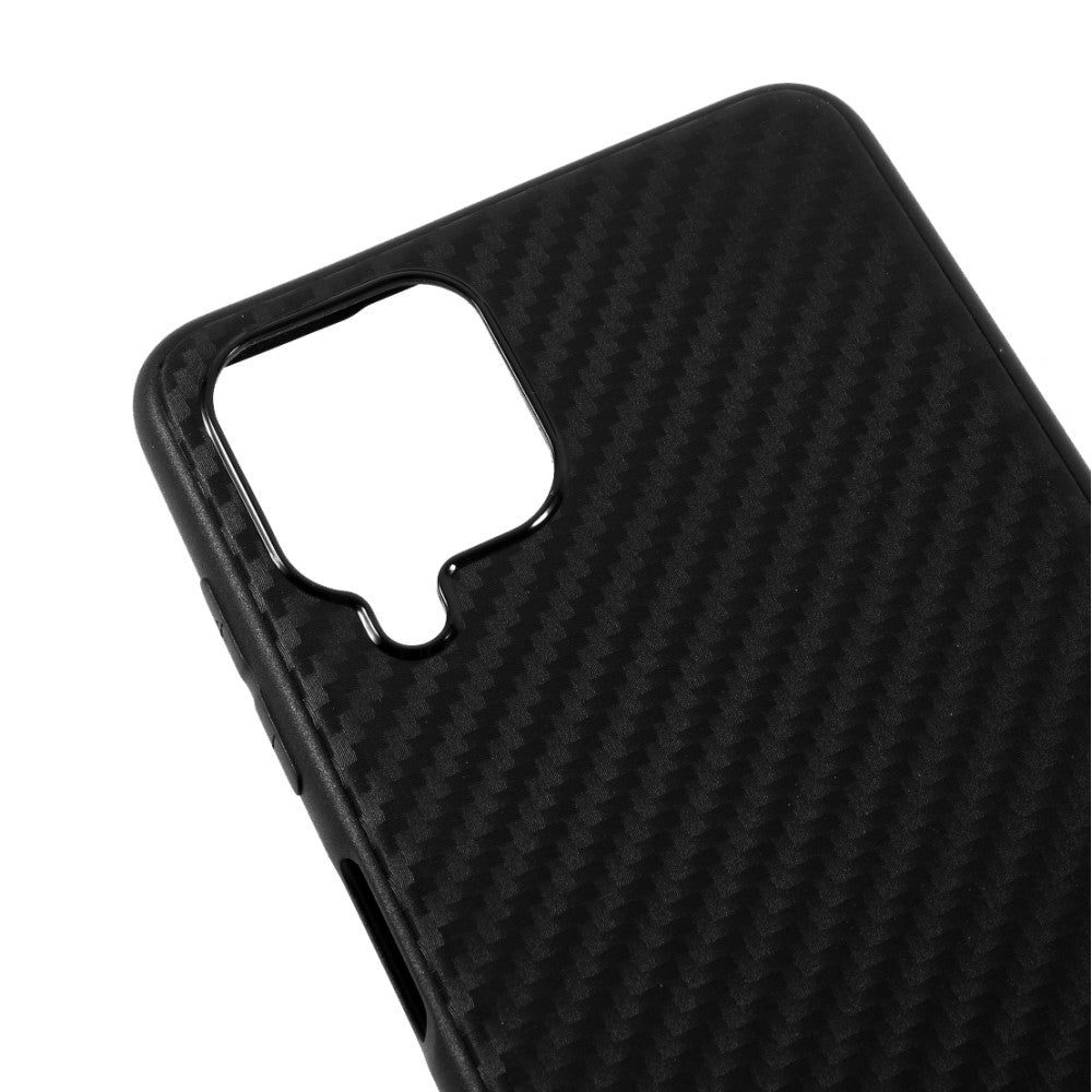 Тънък Силиконов Калъф за Samsung A12, Forcell Fiber Case, Черен (6)