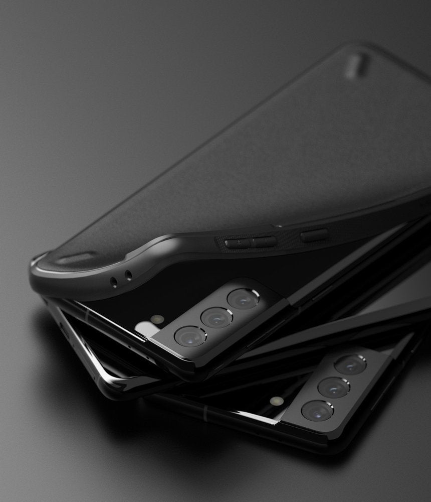 Противоударен Силиконов Калъф за Samsung S21, Ringke Onyx Case, Черен (6)