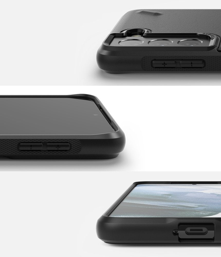 Противоударен Силиконов Калъф за Samsung S21, Ringke Onyx Case, Черен (4)