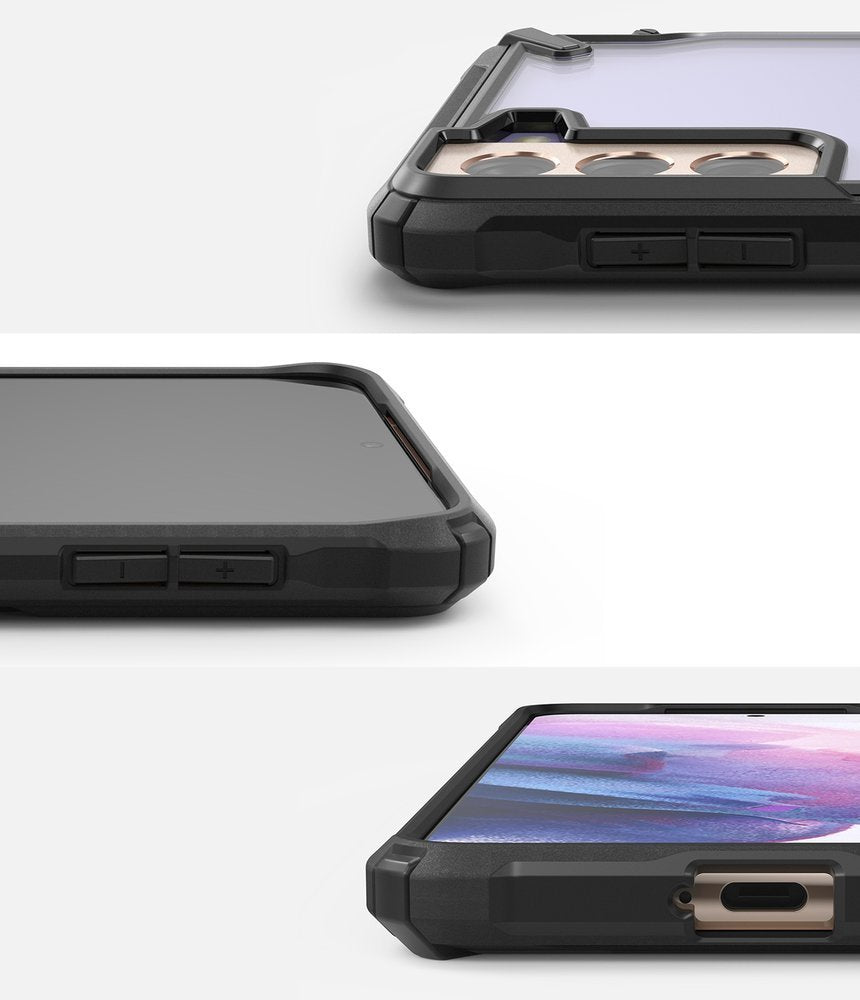 Противоударен Хибриден Калъф за Samsung S21, Ringke Fusion X Case, Черен (5)