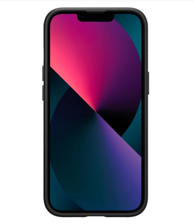 Противоударен Силиконов Калъф за за iPhone 13 Mini, Spigen Liquid Air Case, Черен (5)