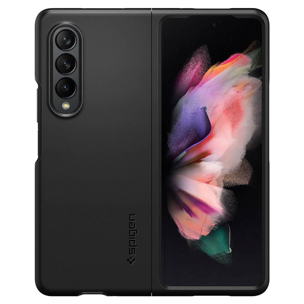 Противоударен Калъф за Samsung Z Fold 3, Spigen Thin Fit Case, Черен (2)