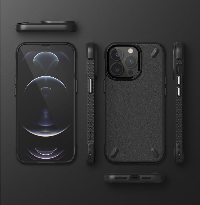 Противоударен Силиконов Калъф за iPhone 13 Pro Max, Ringke Onyx Case, Черен (7)