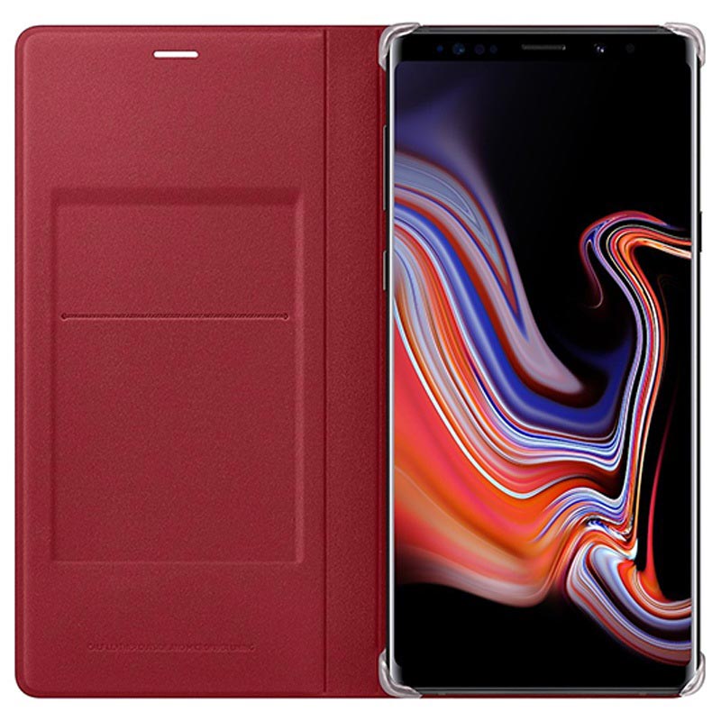 Оригинален Кожен Калъф за Samsung Note 9, Leather View Cover Book Case EF-WN960LREGWW, Червен (5)