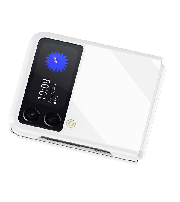Луксозен Калъф за Samsung Galaxy Z Flip 3, Piano Paint Case, Бял (3)