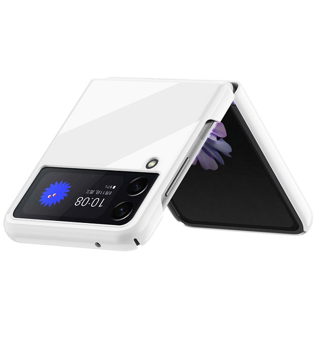 Луксозен Калъф за Samsung Galaxy Z Flip 3, Piano Paint Case, Бял (4)