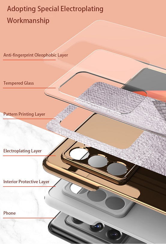 Луксозен Калъф за Samsung Galaxy Z Fold 2, GKK Mirror Leopard Case, Цветен (3)