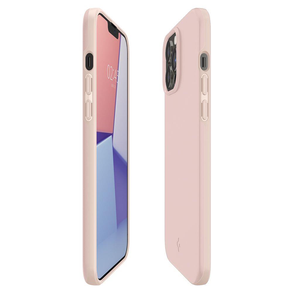 Противоударен Калъф за iPhone 13 Pro, Spigen Thin Fit Case, Розов (2)