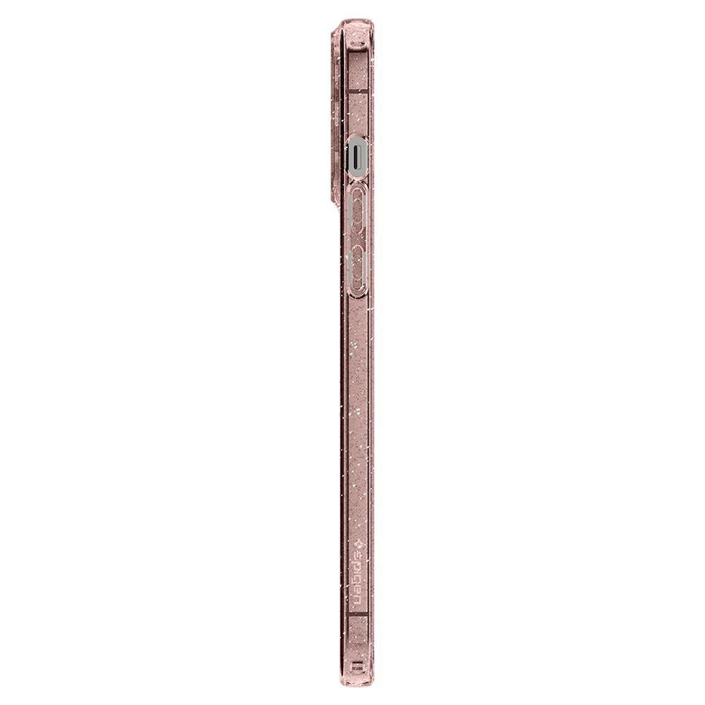 Противоударен Блестящ Калъф за iPhone 13 Pro Max, Spigen Liquid Crystal Glitter Quartz Case, Розов (6)