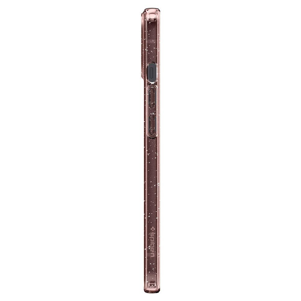 Противоударен Блестящ Калъф за iPhone 13, Spigen Liquid Crystal Glitter Quartz Case, Розов (7)