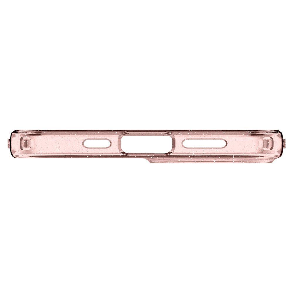 Противоударен Блестящ Калъф за iPhone 13, Spigen Liquid Crystal Glitter Quartz Case, Розов (6)