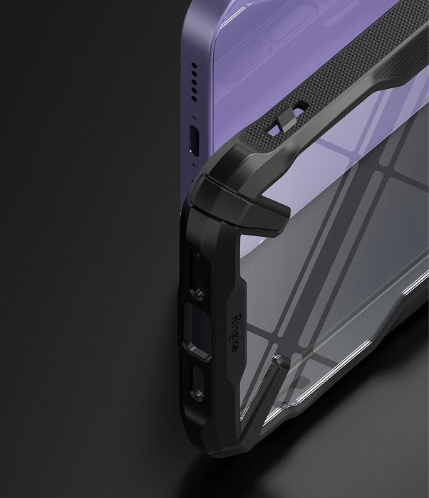 Противоударен Хибриден Калъф за iPhone 13, Ringke Fusion X Case, Черен (5)
