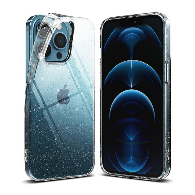 Противоударен Блестящ Калъф за iPhone 13 Pro Max, Ringke Air Glitter Case, Прозрачен