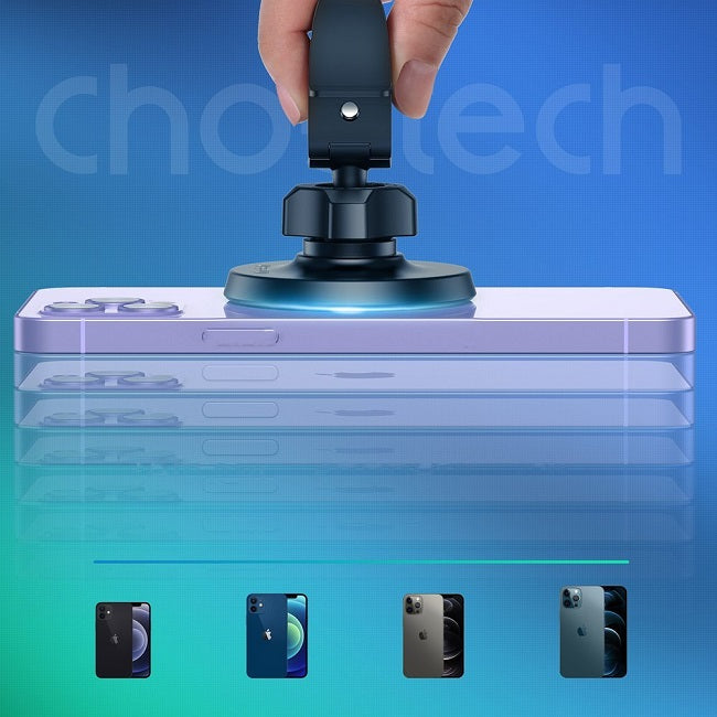 Magsafe Стойка за Кола за iPhone, Choetech Magnetic Vent Holder, Черен (3)
