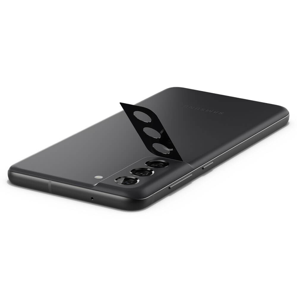 Стъклен Протектор за Камерата на Samsung S21 FE, Spigen EZ Fit Optik Pro Glass tR 2бр., Черен (4)