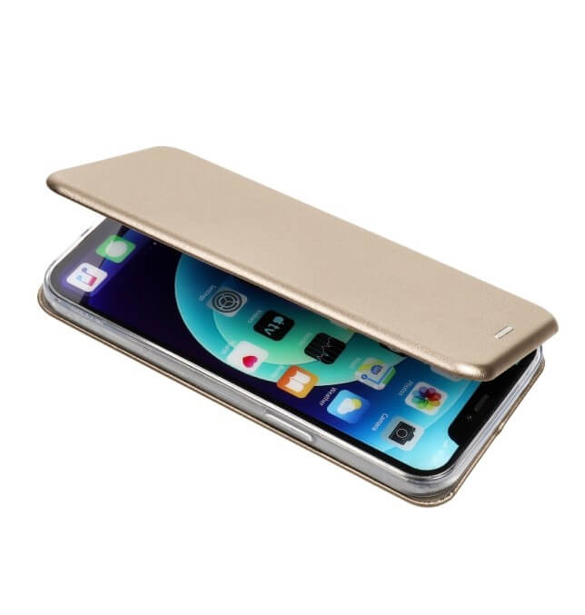 Кожен Калъф за Xiaomi Redmi Note 10 5G, Forcell Elegance Book Case, Златист (6)