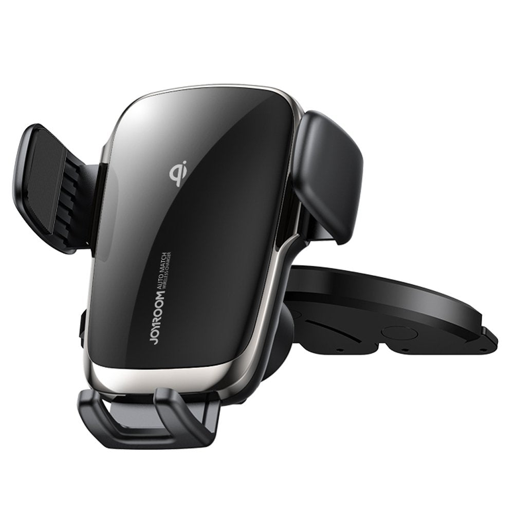 Стойка за Кола с Безжично Зареждане, Joyroom CD Holder 15w, Черен