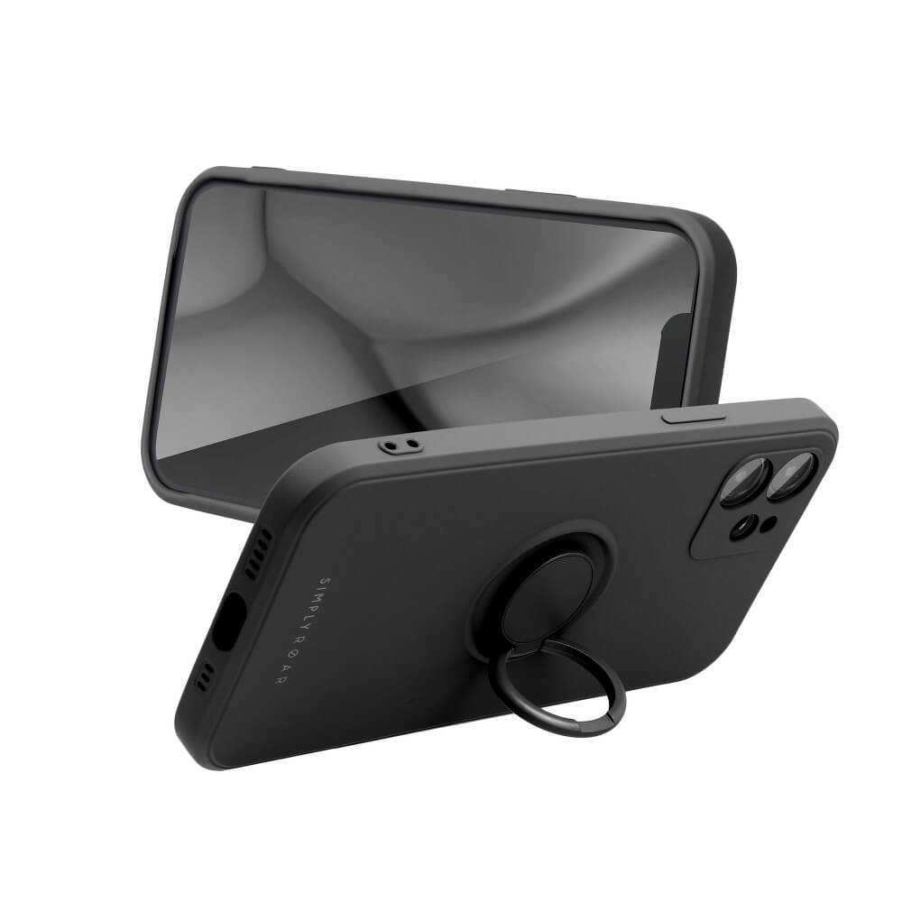 Силиконов Калъф с Поставка за Samsung S22 Ultra, Roar Amber Case, Черен (2)