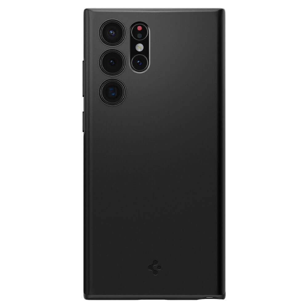 Противоударен Калъф за Samsung S22 Ultra, Spigen Thin Fit Case, Черен (2)