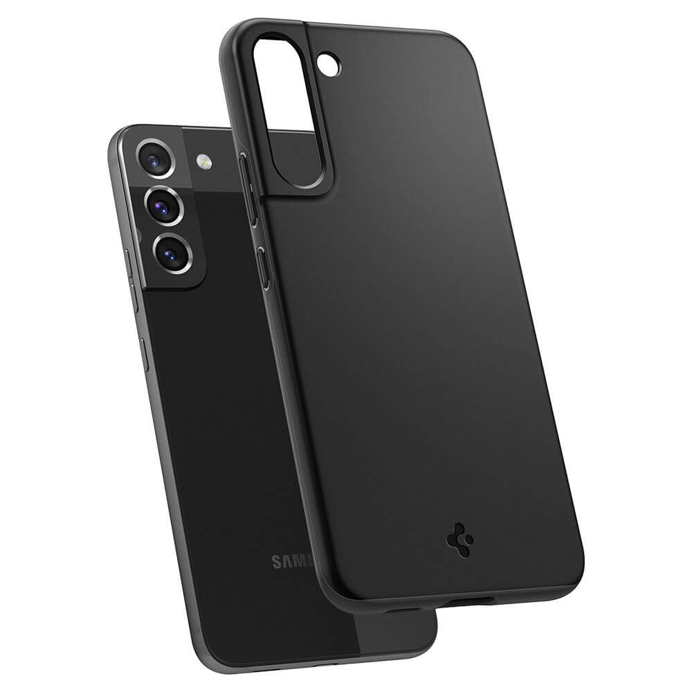 Противоударен Калъф за Samsung S22, Spigen Thin Fit Case, Черен (7)
