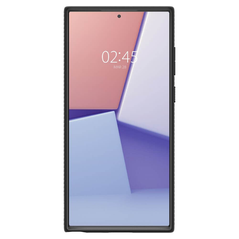 Противоударен Силиконов Калъф за Samsung S22 Ultra, Spigen Liquid Air Case, Черен (6)