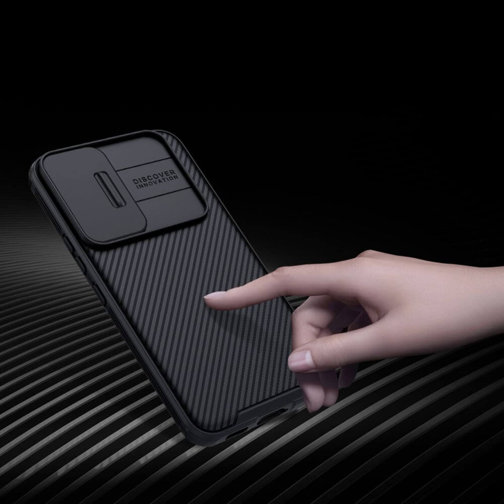 Калъф с Плъзгач за Камера за Samsung S22, Nillkin CamShield Case, Черен (5)