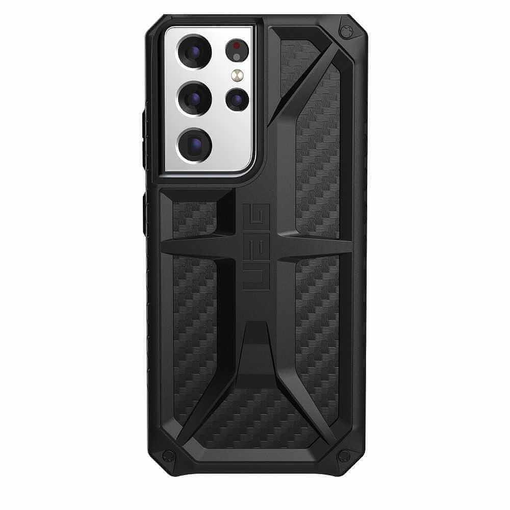 Противоударен Калъф за Samsung S21 Ultra, UAG Monarch Carbon Fiber Case, Черен