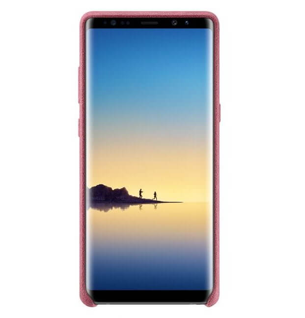 Оригинален Кожен Калъф за Samsung Note 8 Alcantara Cover Case EF-XN950APE, Розов (3)