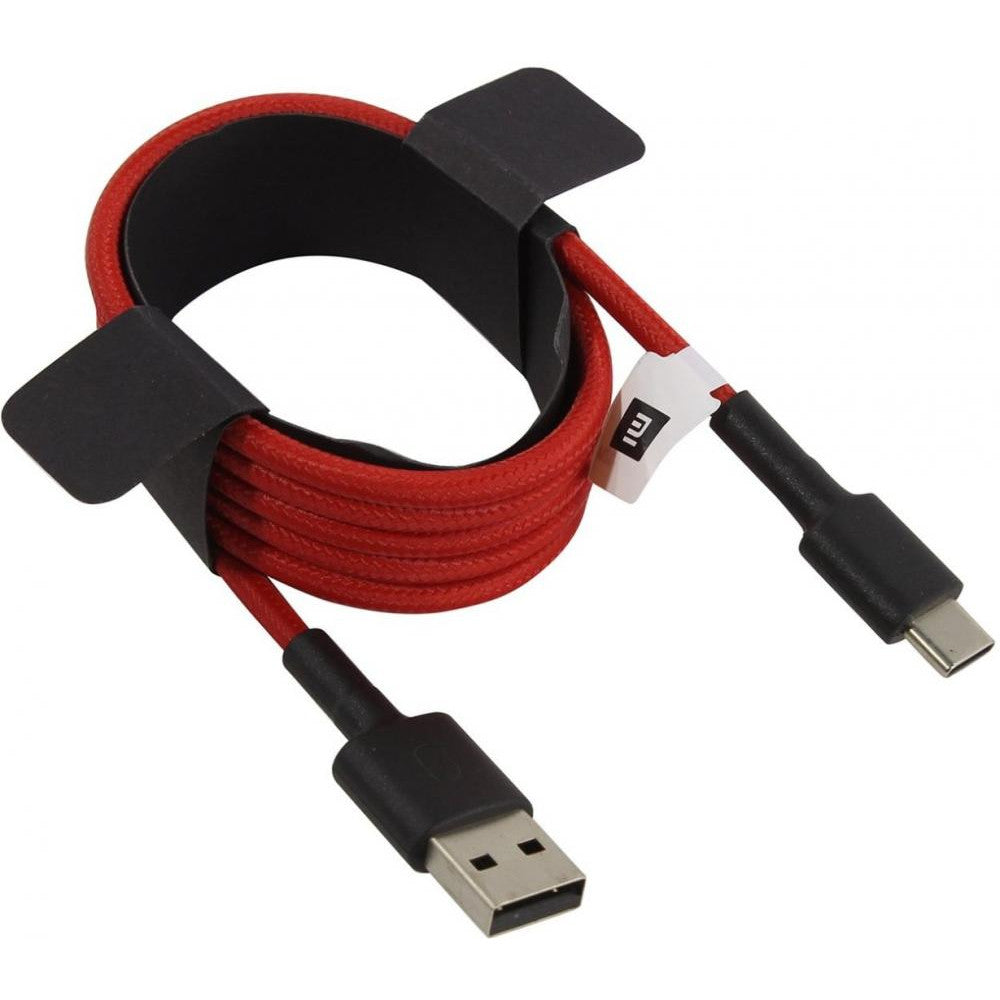 Оригинален USB-C Кабел за Xiaomi Braided с Бързо Зареждане 1m, Червен (2)