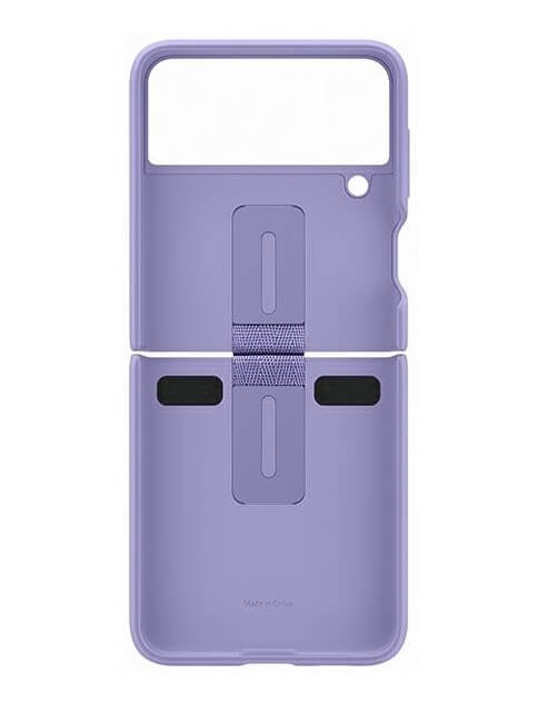 Оригинален Силиконов Калъф за Samsung Z Flip 3, Silicone Ring Cover Case EF-PF711TNVE, Лилав (5)