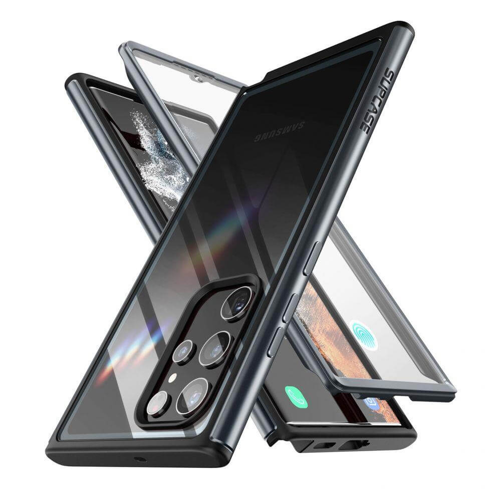 Противоударен Калъф за Samsung S22 Ultra, Supcase Ub Edge Pro, Черен