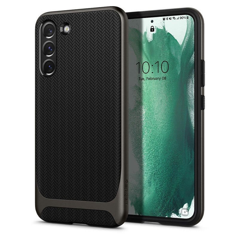 Противоударен Калъф за Samsung S22 Plus, Spigen Neo Hybrid Case, Сив
