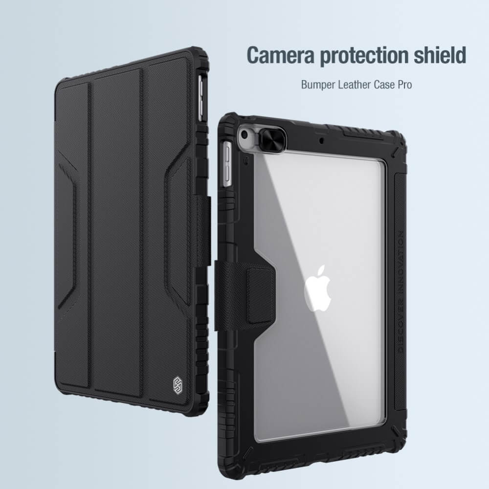 Противоударен Калъф за iPad 9/ 8/ 7 10.2", Nillkin Bumper Case, Черен (2)