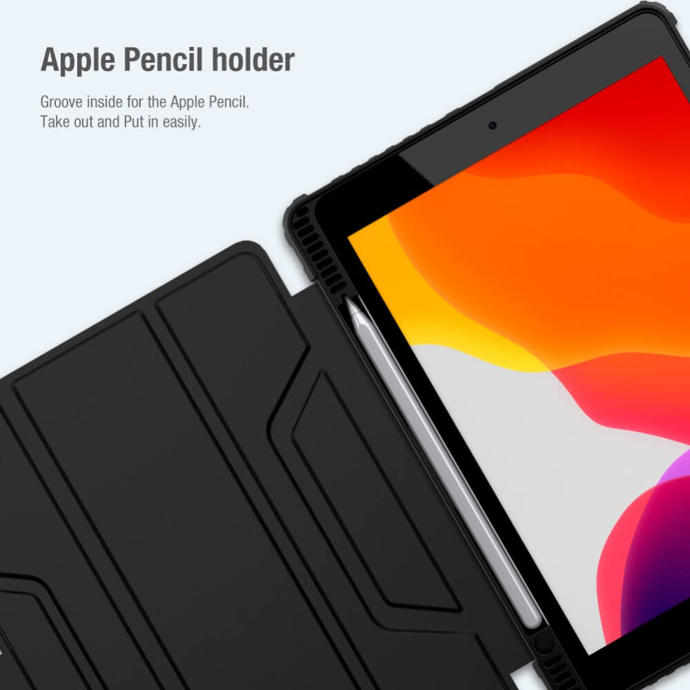 Противоударен Калъф за iPad 9/ 8/ 7 10.2", Nillkin Bumper Case, Черен (5)
