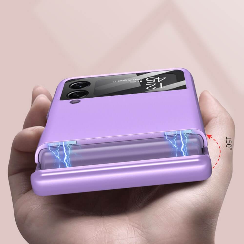 Калъф с Предпазител за Samsung Galaxy Z Flip 3, GKK Magnetic Case, Лилав (4)