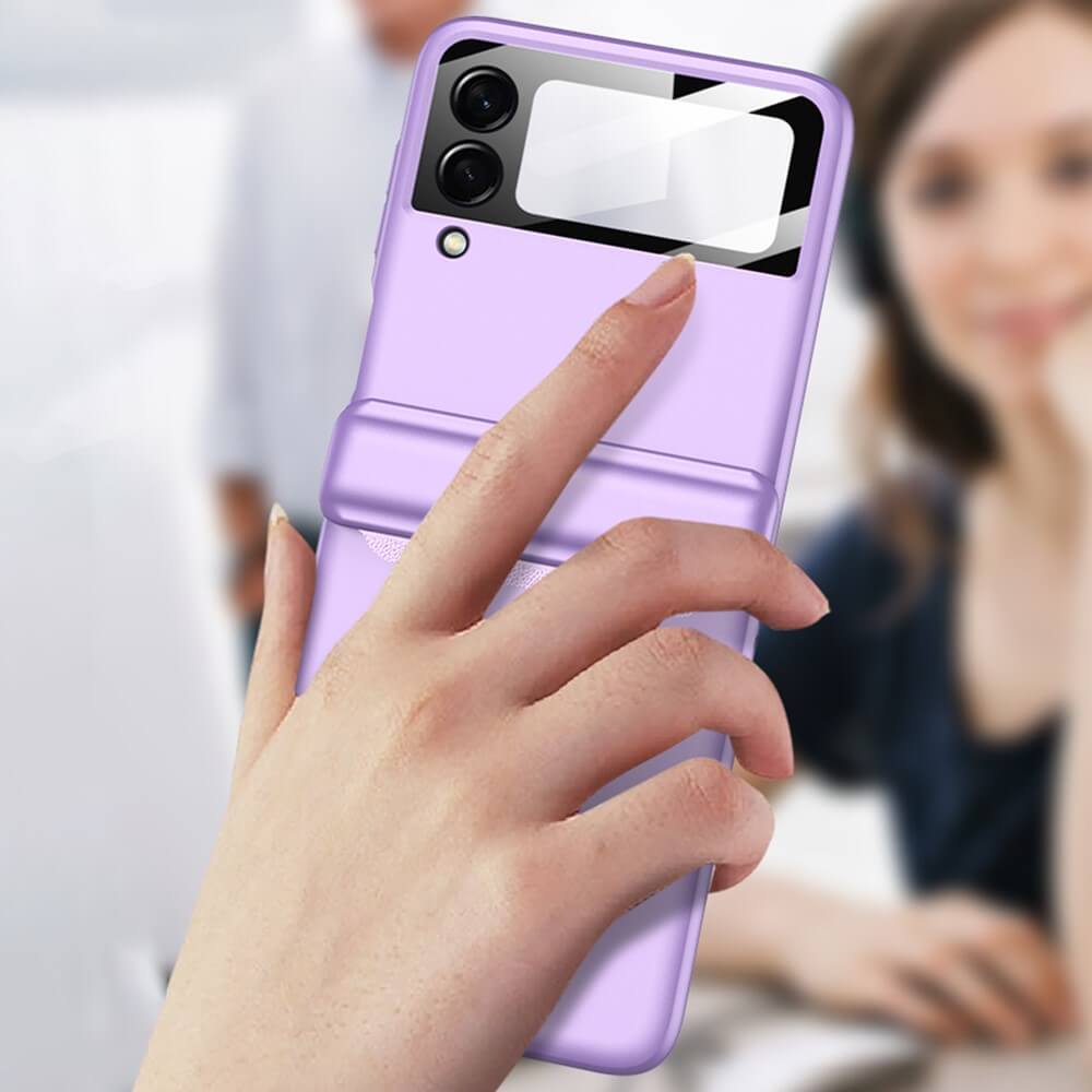 Калъф с Предпазител за Samsung Galaxy Z Flip 3, GKK Magnetic Case, Лилав (3)