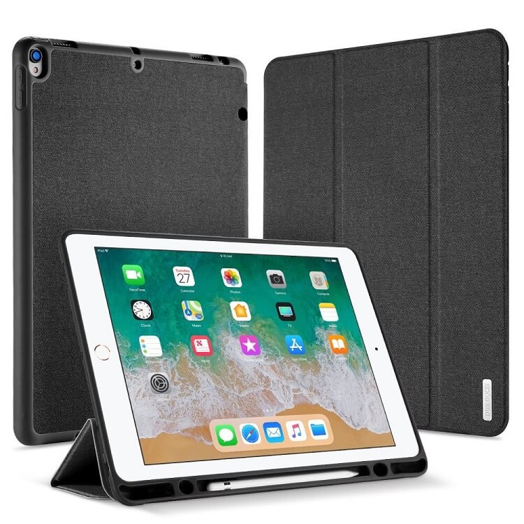 Калъф с Pen Поставка за iPad Pro 12.9" 2017-2015, Dux Ducis Domo Case, Черен