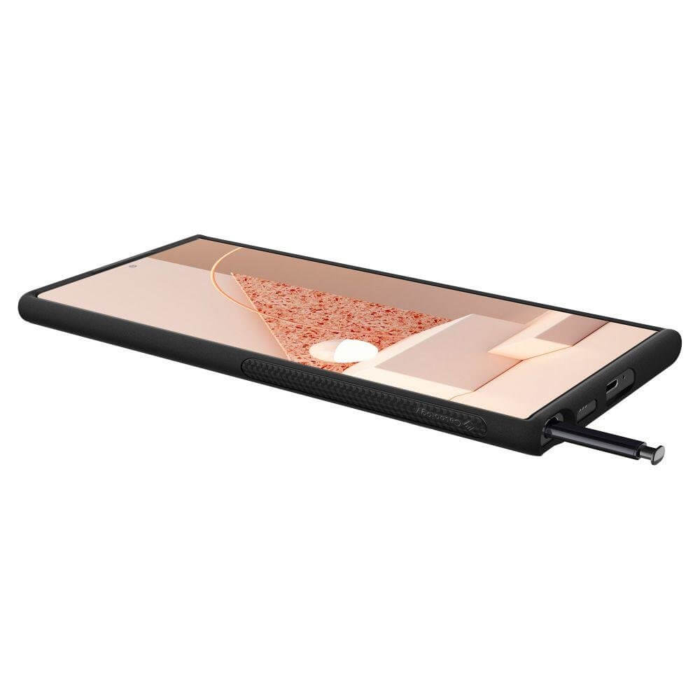 Противоударен Калъф за Samsung S22 Ultra, Spigen Caseology Parallax, Черен (7)