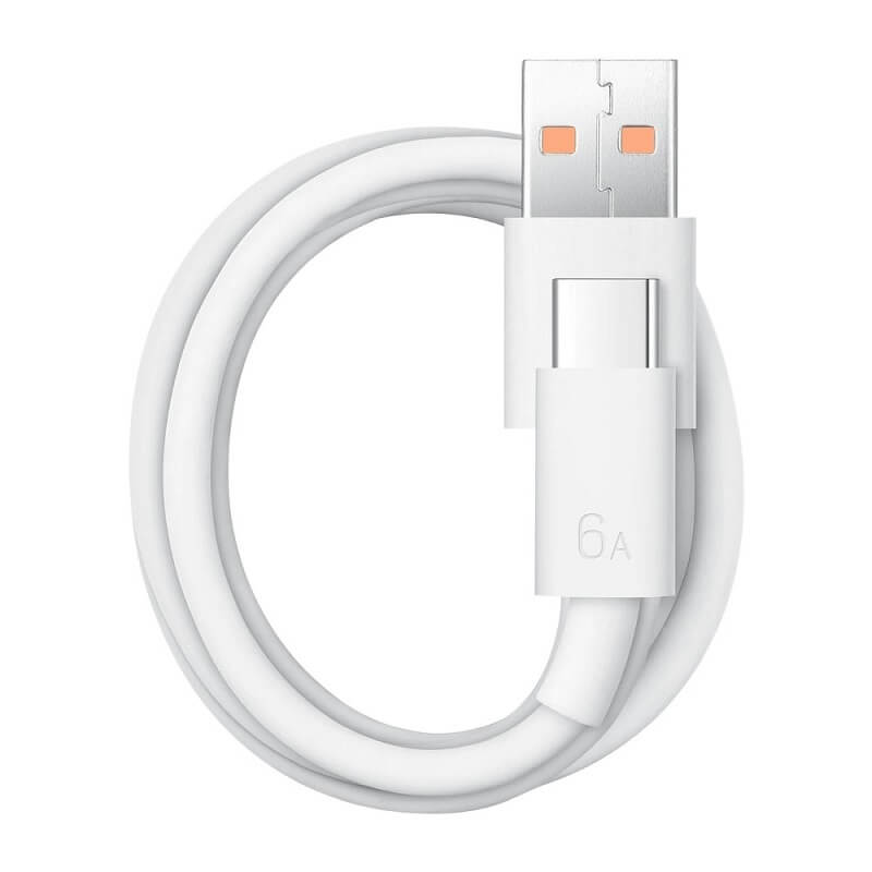 Оригинален USB-C Кабел за Huawei Super Charge LX04072043 66W 6A 1m, Бял (Bulk) (4)