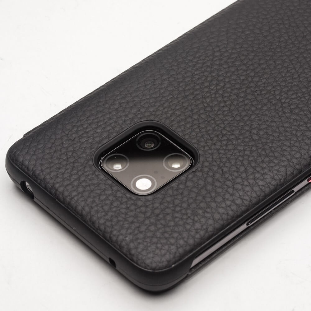 Активен Калъф за Huawei Mate 20 Pro, Qialino Smart Book Case, Черен (2)