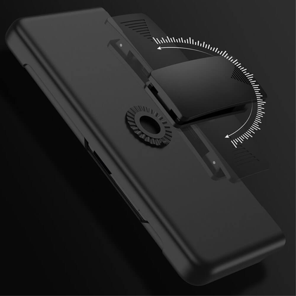 Калъф с Поставка за Колан за Samsung Z Fold 3, GKK KickStand Case, Черен (3)
