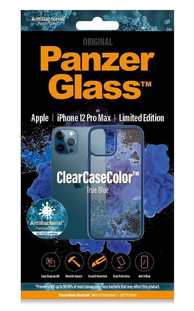 Противоударен Калъф за iPhone 12 Pro Max, Panzer Clear Color Case, Син (4)