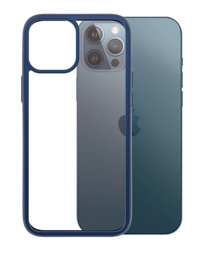 Противоударен Калъф за iPhone 12 Pro Max, Panzer Clear Color Case, Син