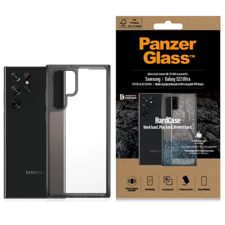 Противоударен Калъф за Samsung S22 Ultra, Panzer Hard Case, Черен (3)