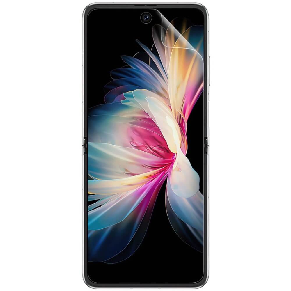 Комплект Протектори за Huawei P50 Pocket, iMAK Soft Folio Glass, Прозрачен (3)
